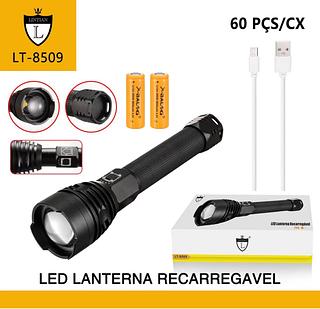Lanterna Led Tática Acampamento Lt-8509 Cor da lanterna Preto Cor da luz Branco
