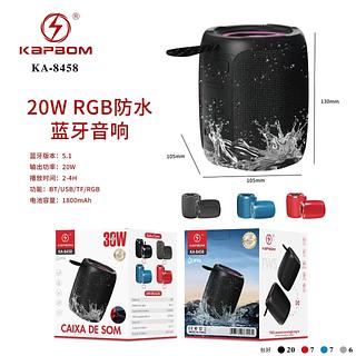 Caixa Caixinha De Som Tws Bluetooth Usb À Prova D'água Nov 20w RGB