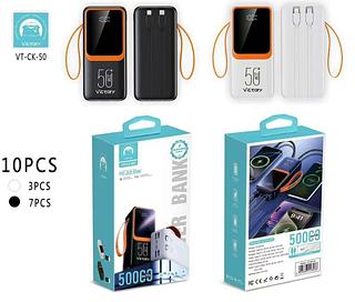 Carregador Portátil Power Bank Grande 50000mah Turbo 22.5W PD Rápido WUP-946