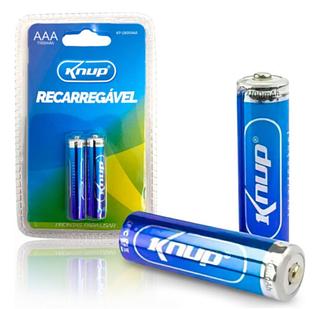 pilha knup carrecavel AAA 1700mah com 2