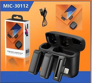 ULANZI J13 Microfone Lavalier sem fio para iPhone iPad e Android, microfone 2 em 1 Plug-Play