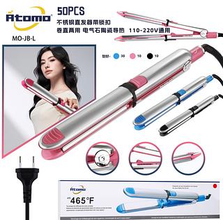 ￼Chapinha e Babyliss 2 em 1 Profissional - Alisa e Modela Cachos com Controle de Temperatura-Bivolte 110v-220v