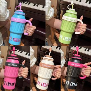 Big Mac 1000ML Copo De Gelo Termostático De Aço Inoxidável 304 Portátil Com Cabo De Palha com marca stanley—wu-373