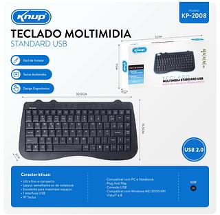 Teclado Gamer Usb Pc Para Computador Notebook Membrana Abnt2