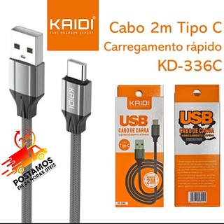 ￼Cabo Kaidi Carregamento Rápido 2 Metros TYPE-C