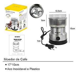 Mini Moedor De Café Grão Sementes Elétrico Inox Portátil 220V