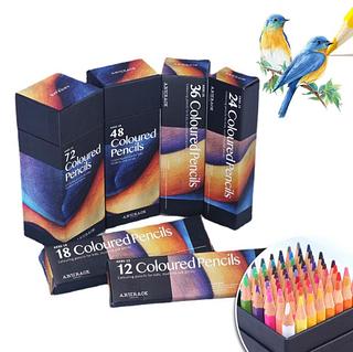 NOBELJIAOO 25Cores Lápis De Cor Oleoso Hexágono Conjunto De Cabo De Madeira Artista Pintura Desenho Esbo