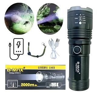 Lanterna Tática Led 20000x Potente Recarregavel 2 Baterias Nf