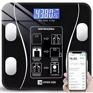 Balança Digital Corporal Bioimpedancia Aplicativo Bluetooth 180kg—Bmax bm-a15