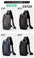 ￼Bolsa Masculina Transversal Pochete Anti-Furto Cadeado USB Impermeável Resistente