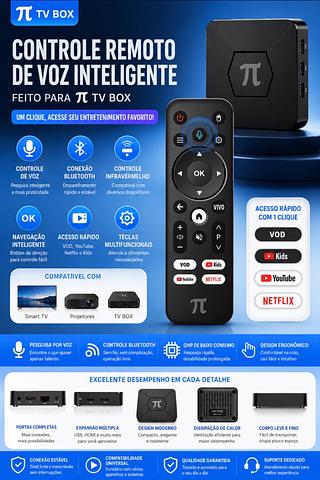 NOVA MINI TVBOX PRO ANDRODIO 13.1 5G 2+8GB（Controle remoto de voz Bluetooth）