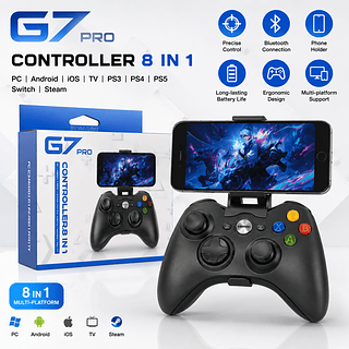 Controle Gamepad Joystick Bluetooth Universal Com suporte para Celular Tablet Android/IOS/Pc