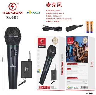 Microfone Sem Fio Profissional Preto Lelong Alcance 30m-ka-m86