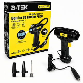 Bomba Compressor De Ar 120w Digital Carro Moto Bicicleta-LKD-212