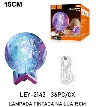 LAMPADA PINTADA NA LUA 15CM