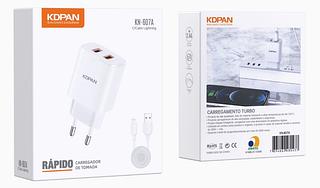 Subsidiária Kaid CARREGADOR KDPAN RAPIDO 2.4A iPhone