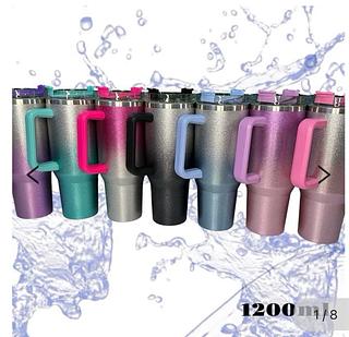 Copo Isotérmico com canudo 1200ml com Glitter（Caxia36pc✖️32=1152reais）