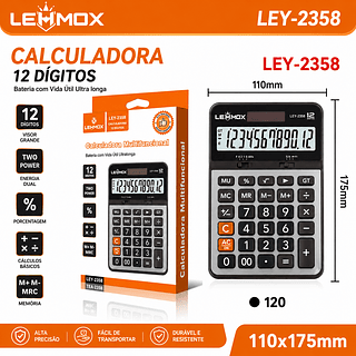 Calculadora De Mesa Display Grande 12 Dígitos
