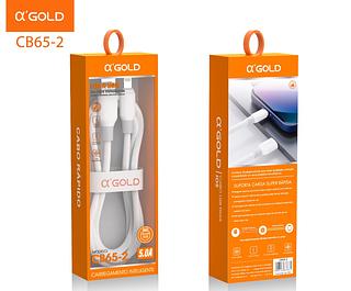 ￼Cabo USB Carregamento Rápido A'Gold Para iPhone