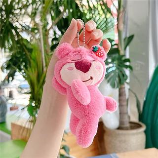 HJ Lotso Morango Urso Saco Pingente Brinquedo De Pelúcia Chaveiro