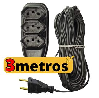 extemsao 3entrada tomada 3m fio