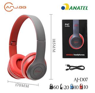 Fone De Ouvido Sem Fio Bluetooth P47（caxia 100pc✖️14.5=1450reais）