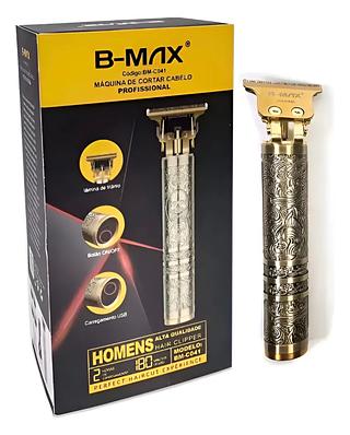 Máquina De Cortar Cabelo B-max Bm-c041 Recarregável Cor Dourado-escuro