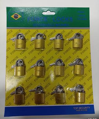 25mm Cartela Com 12 Cadeado Importado