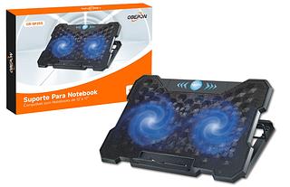 ￼Suporte para Notebook Base Laptop Ergonômico Ajustável com 2 Coolers e Ventilação