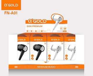 Fone de Ouvido com Fio e Borracha Entrada 3.5mm Microfone Integrado e Botão de pausa FN-A01