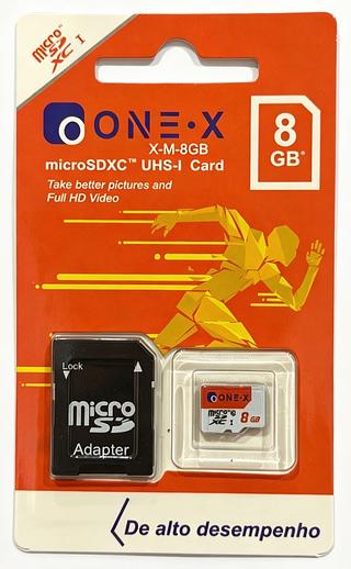 CARTÃO DE MEMORIA MICRO SD 8GB ORIGINAL— ONE X