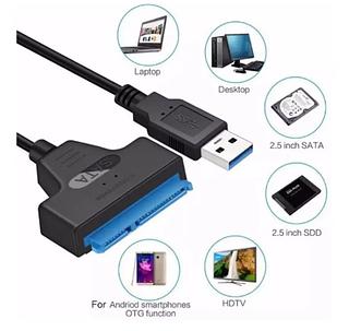 Adaptador Sata P/ Usb 2.0 Hd 2,5 Note Backup 22 Pinos