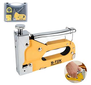Grampeador Tapeceiro com Trena 2 Metros + 1100 Grampos e Maleta