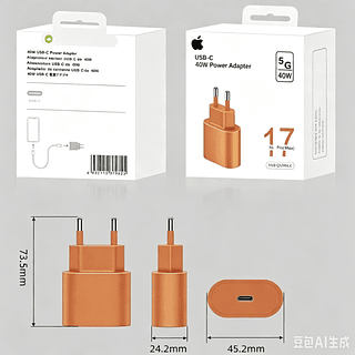 Fonte Turbo 40W Para iPhone 16 17 17pro 17pro Max