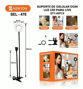 Ring Light Iluminador Led Anel Mesa Regulavel Celular