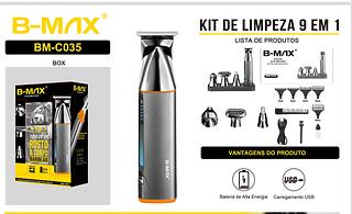 ￼Máquina De Cortar Cabelo Cortador Barbeador Aparador Profissional Acabamento Barba 8 Peças Elétrico