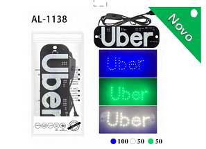 LED PARA CARRO UBER COR verde，azul，branco (caixa 300pcX7.3reias=2190reias)
