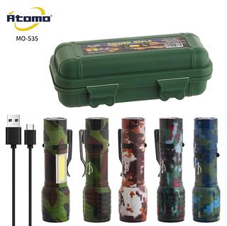 Lanterna tatica led sabre recarregavel zoom mesa 3 em 1 sos