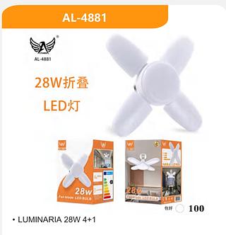 Lâmpada Fan Led 28w Branco 6500k 4 Pétalas