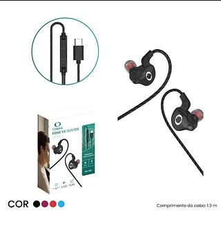 Fone De Ouvido Com Fio Com Microfone Para Typec ，Cobre Driver Fone De Ouvido Esportivo Baixo Estéreo