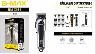 Maquininha Profissional Cortar Cabelo Aparador Máquina Corte Cabelo Barba Acabamento