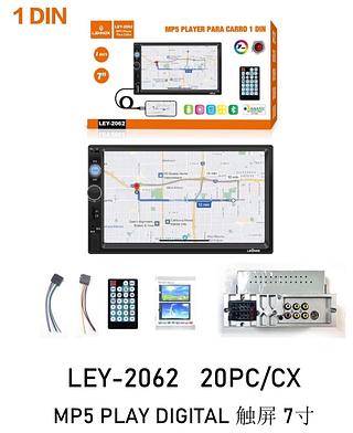 MP5 Player para Carro 1Din Tela 7" Bluetooth FM USB P2 TF—LEHMOX