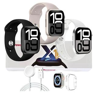 ￼Microwear S10 Relógio X Inteligente Série 10 Das Mulheres Dos Homens NFC Ilha Dinâmica 48mm Gesto Resposta ChatGPT Bússo