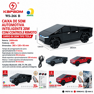 caixa som carro tesla AI 20W kapbom