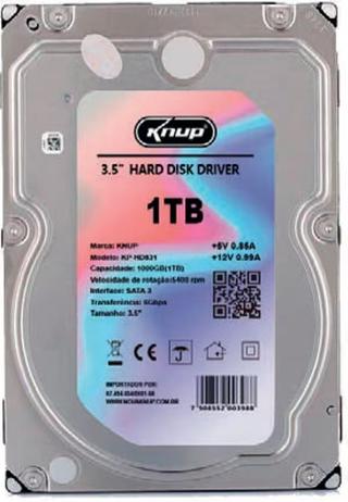 HD 1TB para PC 3.5 Polegadas 5400rpm Sata 6Gbps KNUP