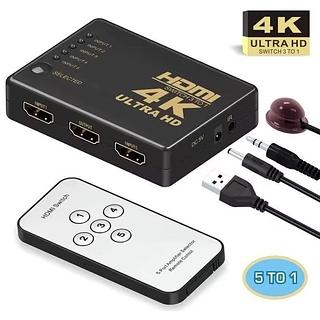 Chaveador Comutador Hdmi 5x1 Switch 3d 1080p Uhd Full Hd