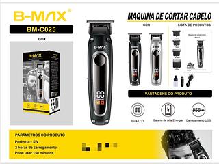 ￼Máquina De Cortar Cabelo Cortador Barbeador Aparador Profissional Acabamento Barba 8 Peças Elétrico