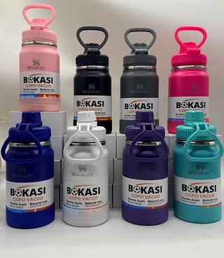 Garrafa térmica inox 350ml, com capa protetora de silicone