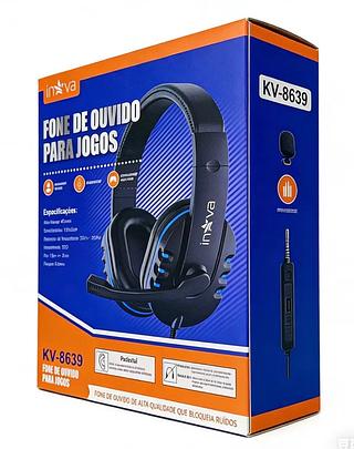 ￼Fone de Ouvido Gamer Inova KV-8639 com Microfone HD e Bloqueio de Ruído