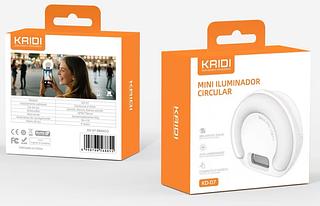 Luz De Selfie Portátil Com Clipe E 3 Modos De Iluminação Branco—KAIDI